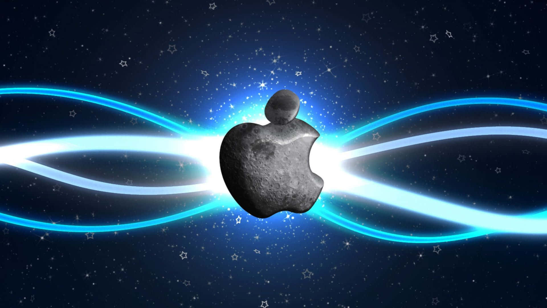Space Rock Cool Mac Logo Wallpaper