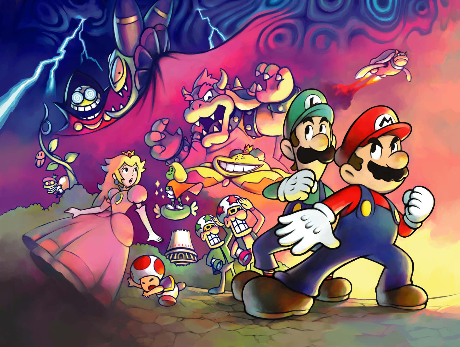 "Enjoy the Cool Adventures of Mario!" Wallpaper
