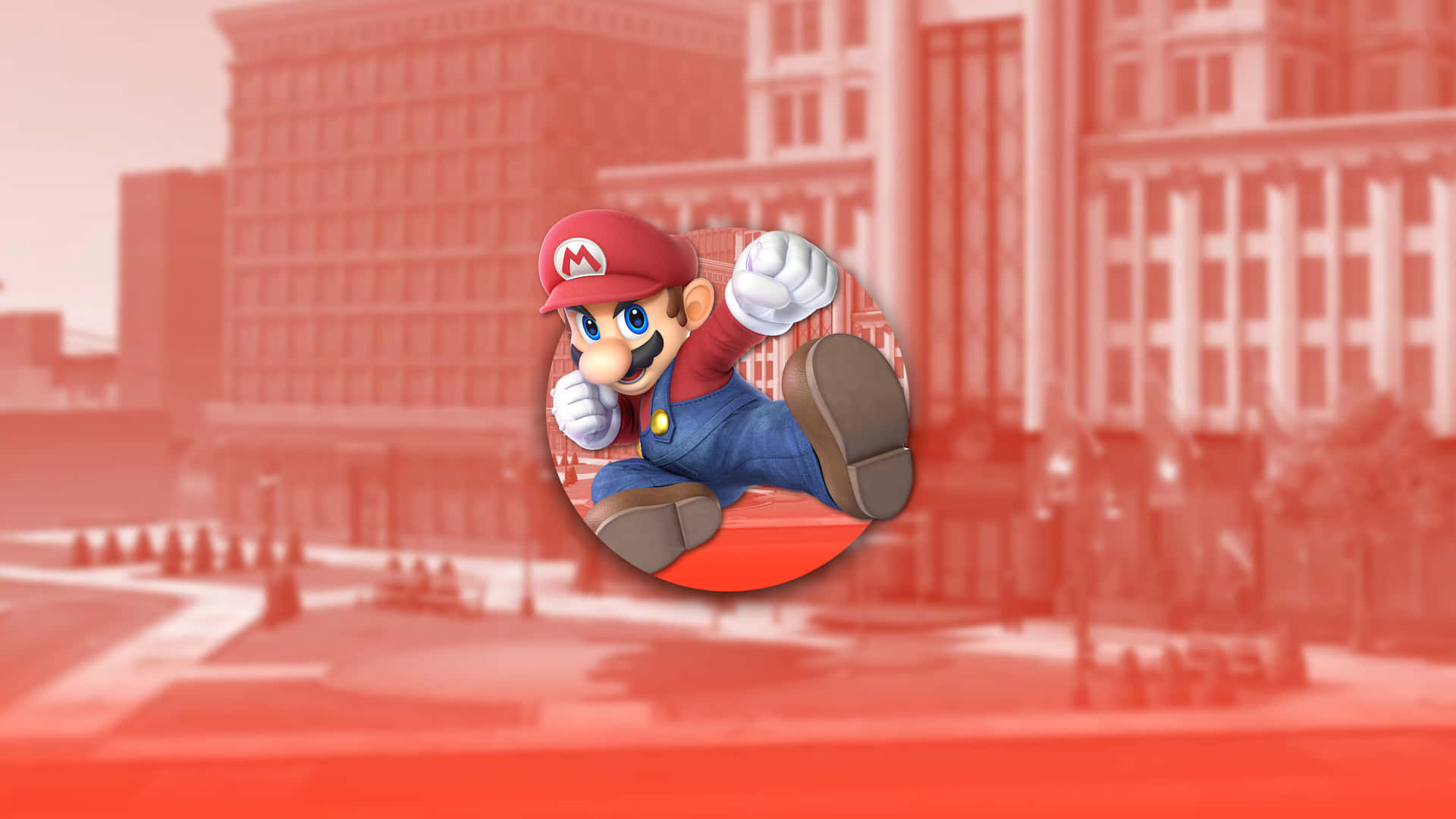 Cool Mario Cruising Through the Skies Wallpaper