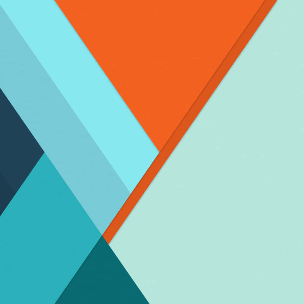 Einfarbenfroher Hintergrund Mit Blauer, Orangefarbener Und Grüner Farbgestaltung. Wallpaper