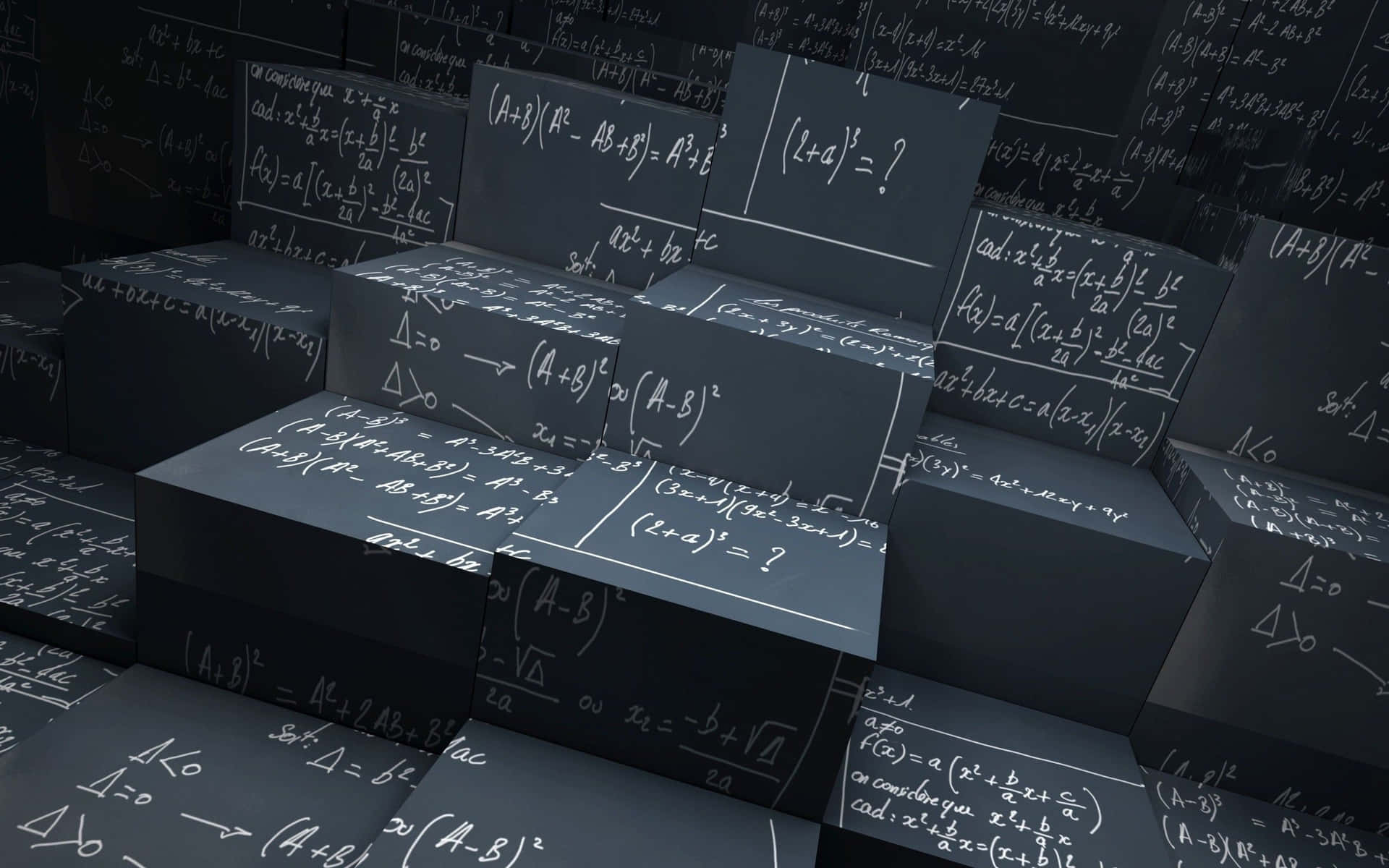 A Blackboard With Many Mathematical Formulas On It Wallpaper