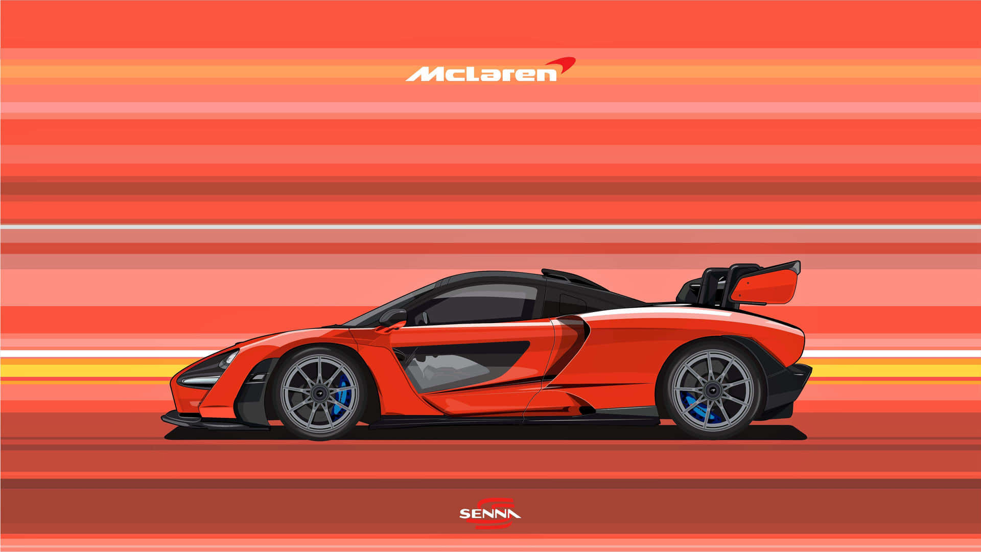 A Red Sports Car With The Word Mclaren On It Wallpaper