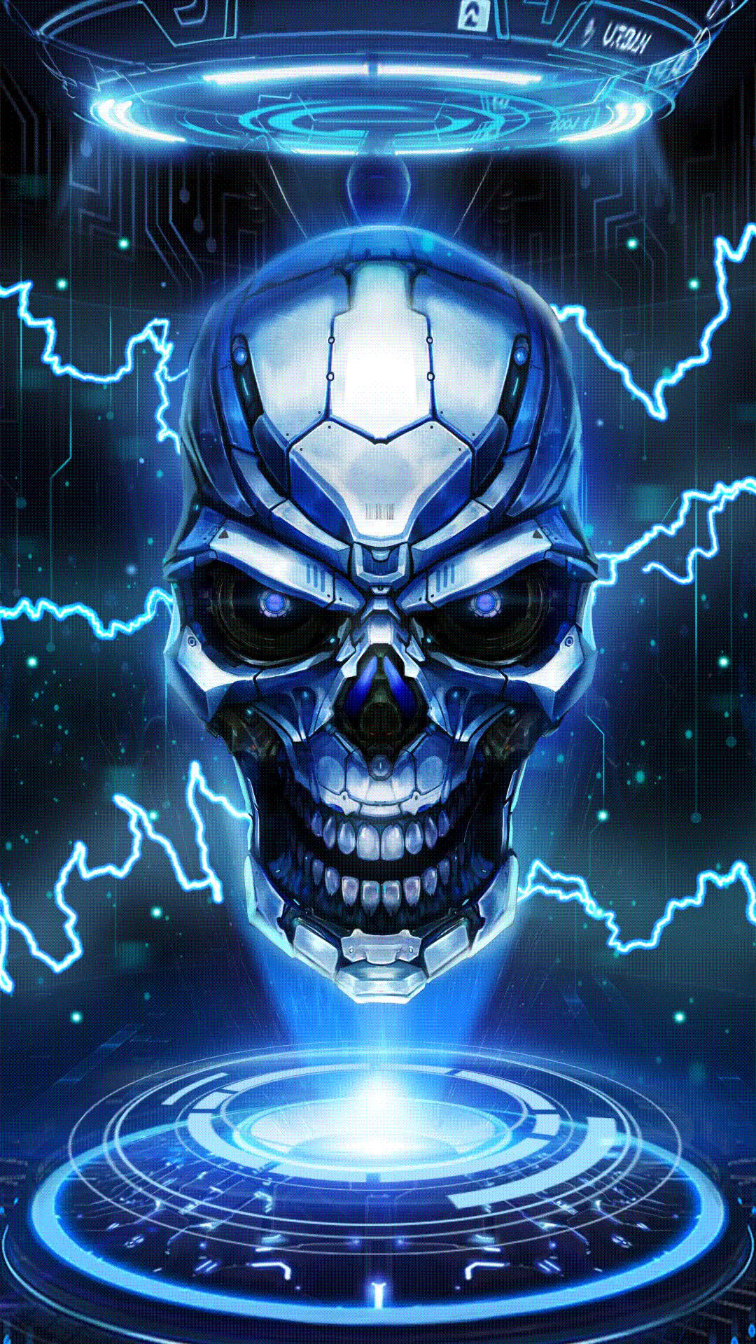 Download Cool Metal Skull Live Wallpaper 