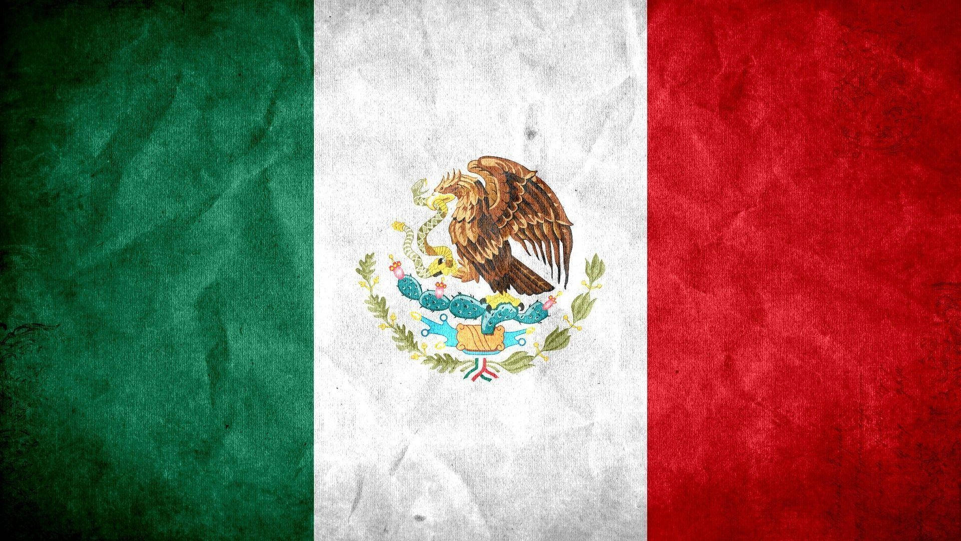 Sfondocon La Bandiera Del Messico In Alta Definizione Sfondo