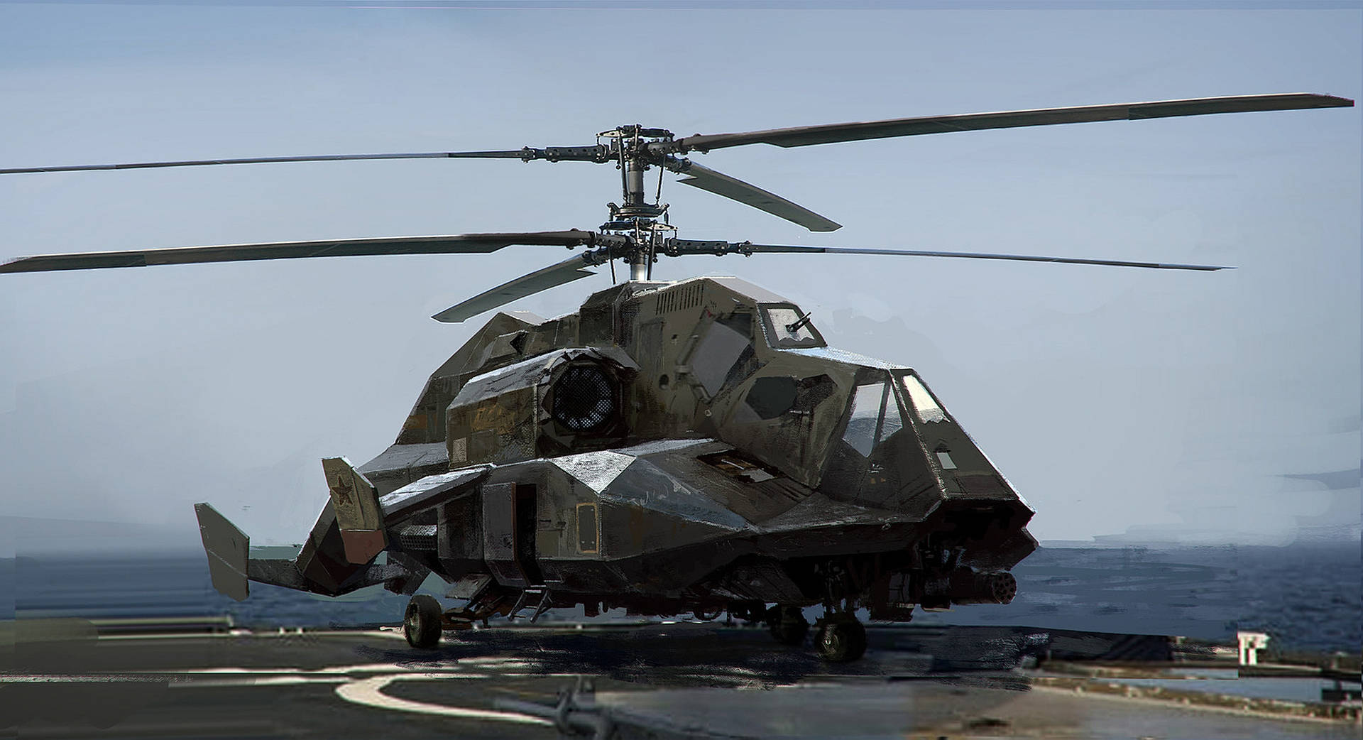 Cool Military Helicopter Art Wallpaper