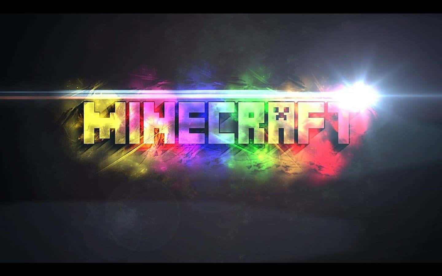Logotipode Minecraft Con Colores Del Arcoíris