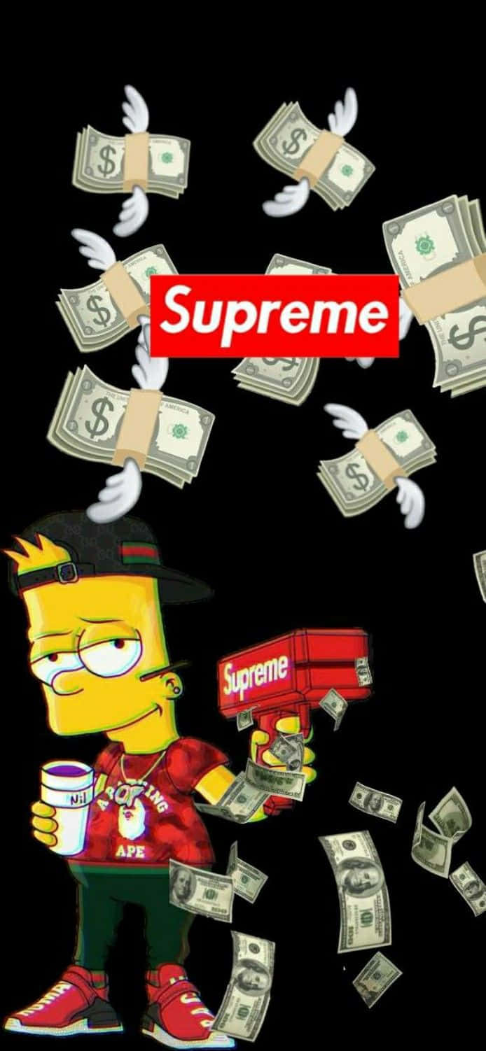 Cool Bart Simpson Money Wallpaper