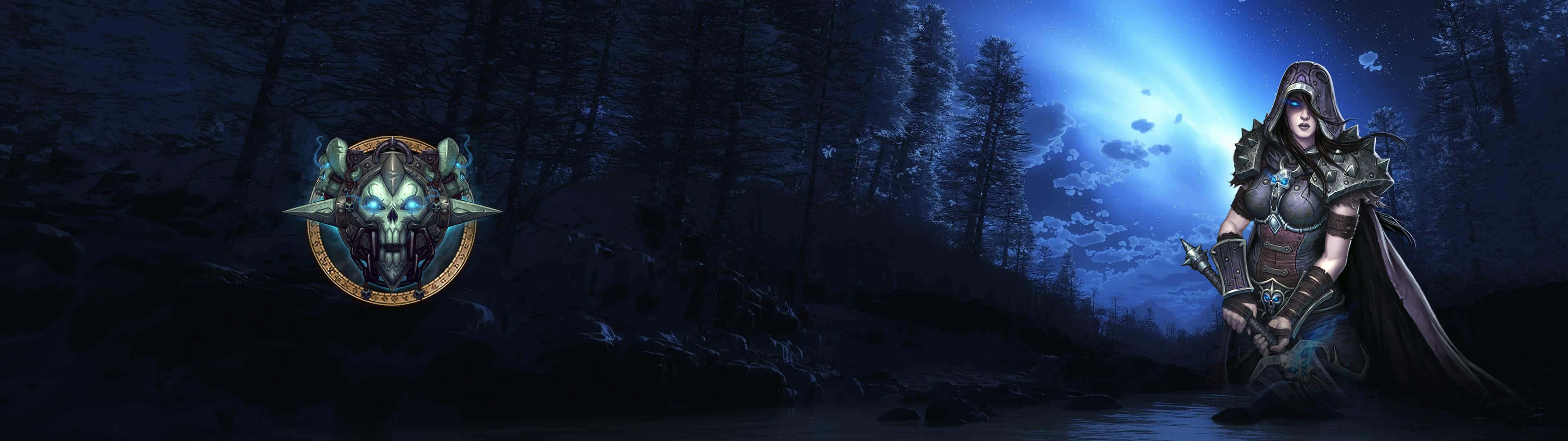 Unamujer En Un Bosque Oscuro Con Una Espada Fondo de pantalla