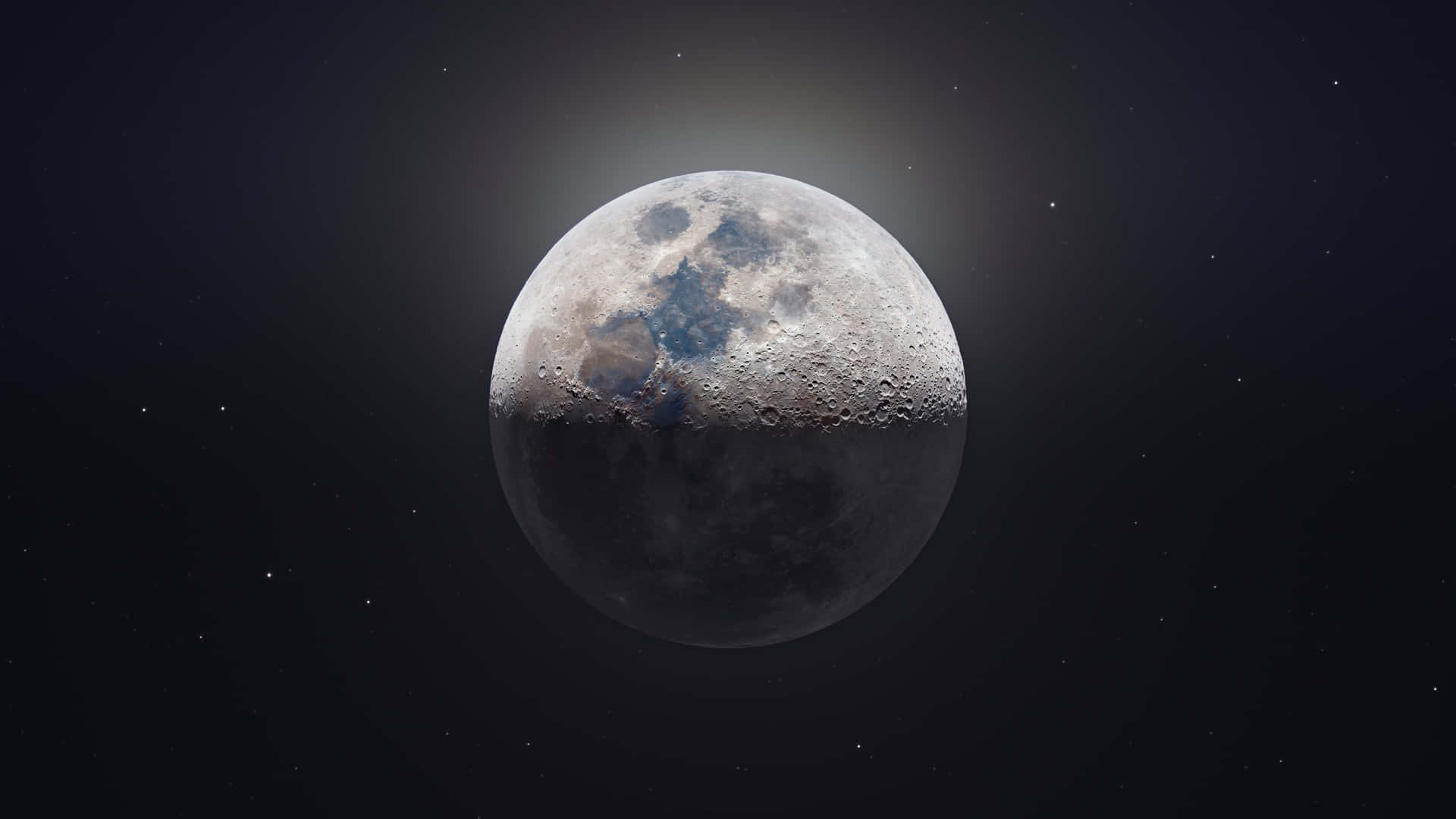 Look Up and Be Mesmerised by the Bright, Cool Moon Wallpaper