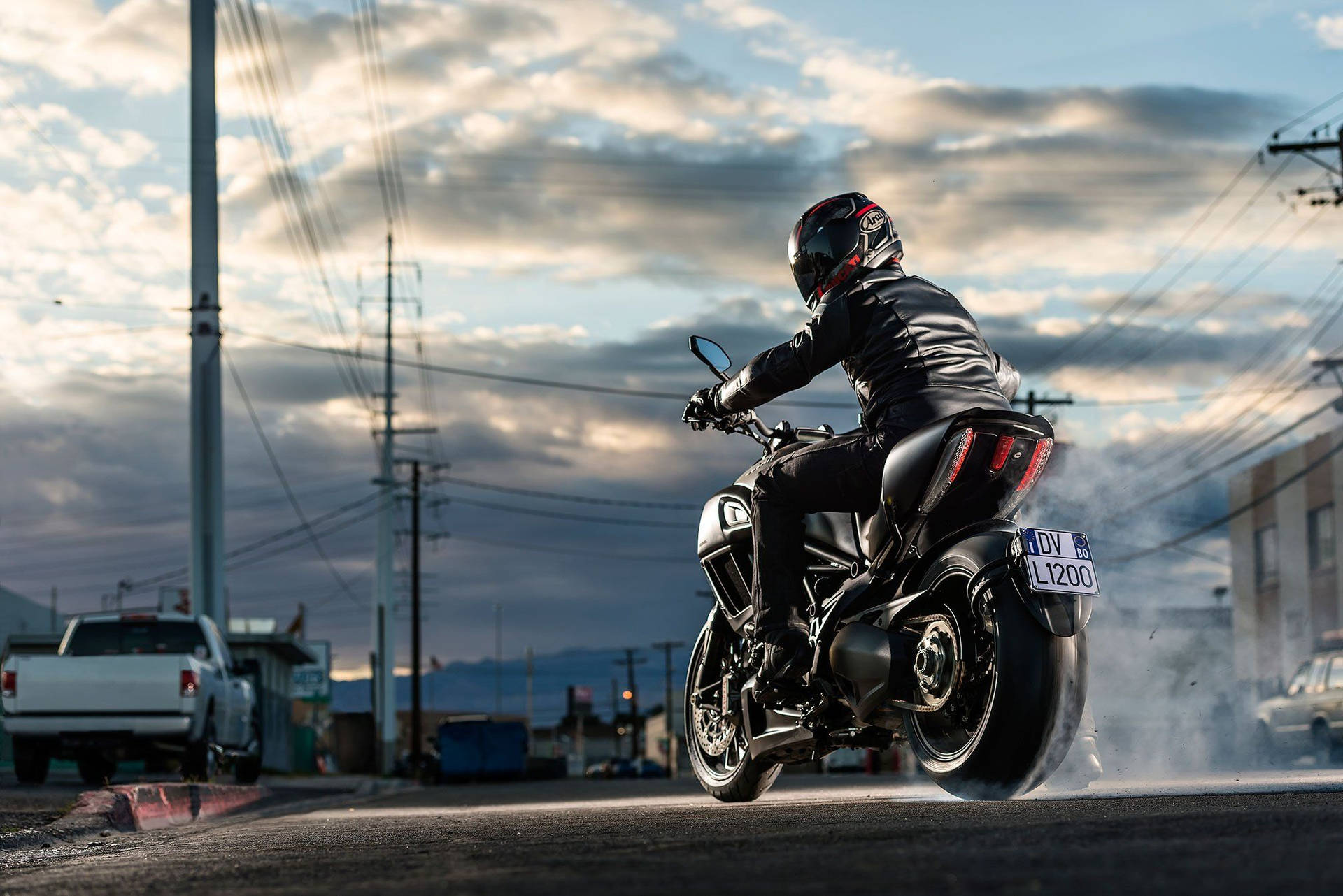 Cool Motorcycle Rider Wallpaper