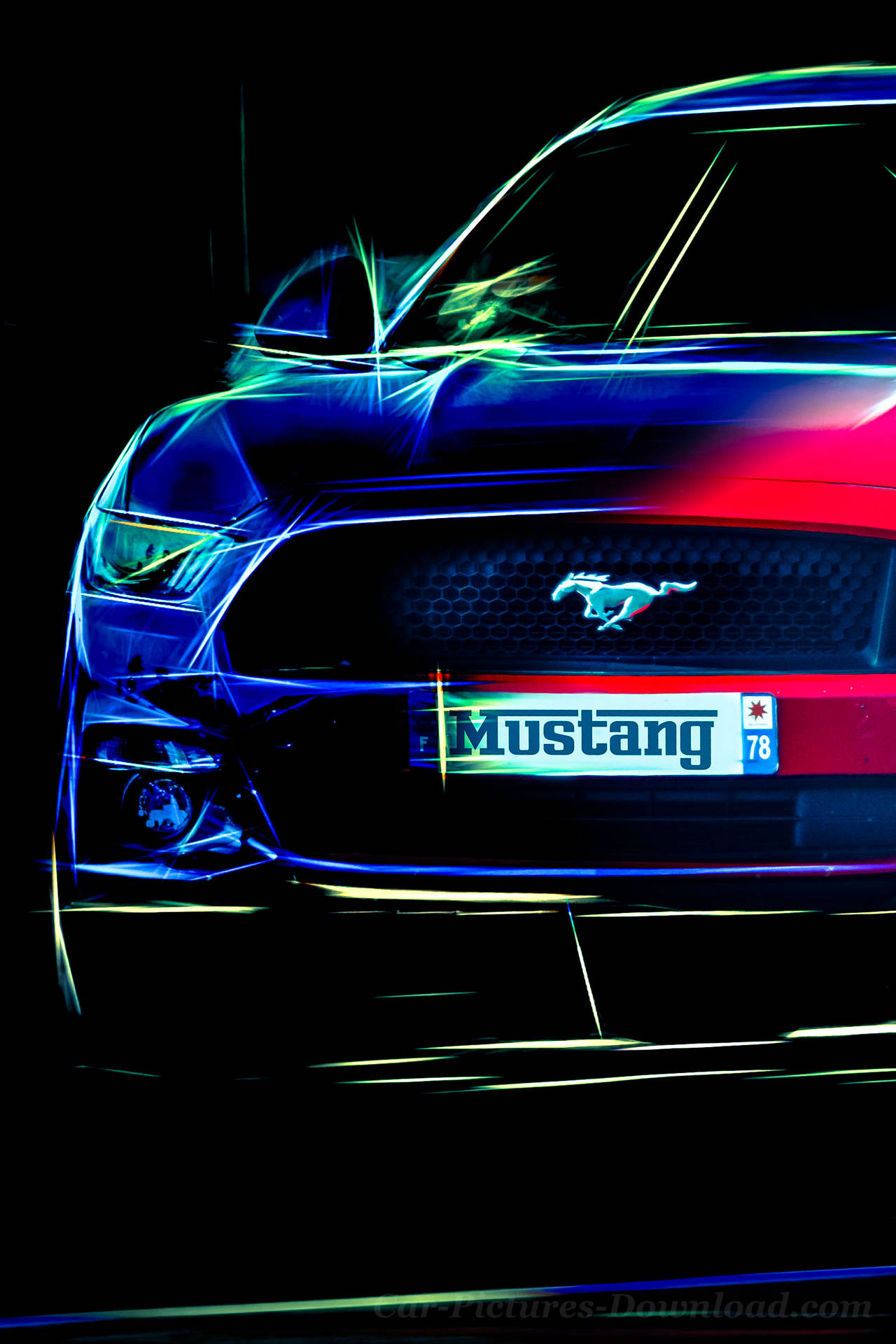 Føl magten af en kølig Mustang. Wallpaper
