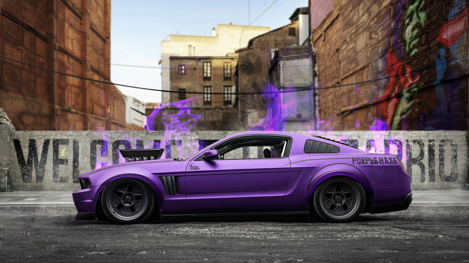 Put the Pedal to the Metal with this Classic Style Mustang Wallpaper