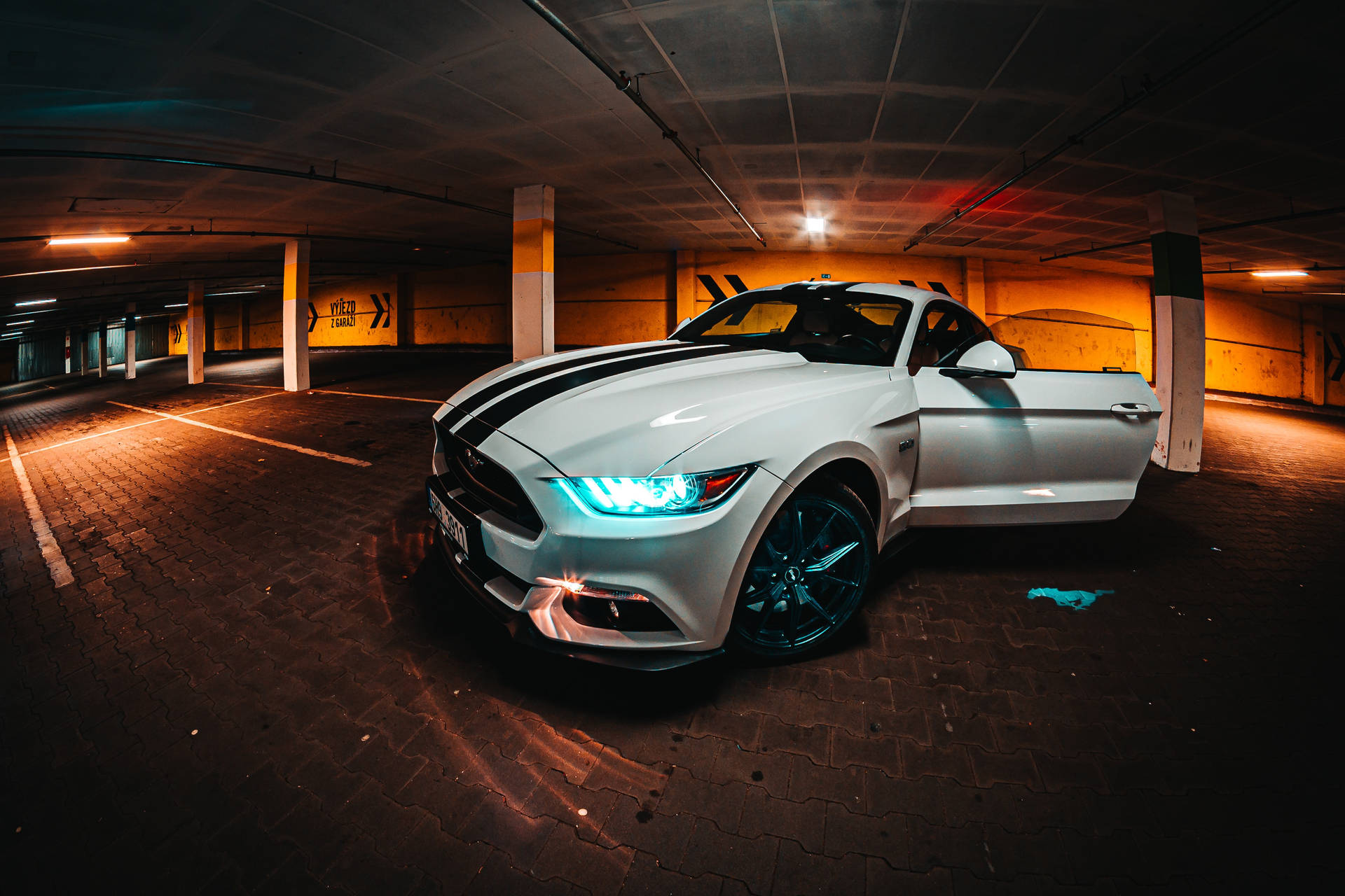 Køl Mustang til en kølig tur Wallpaper