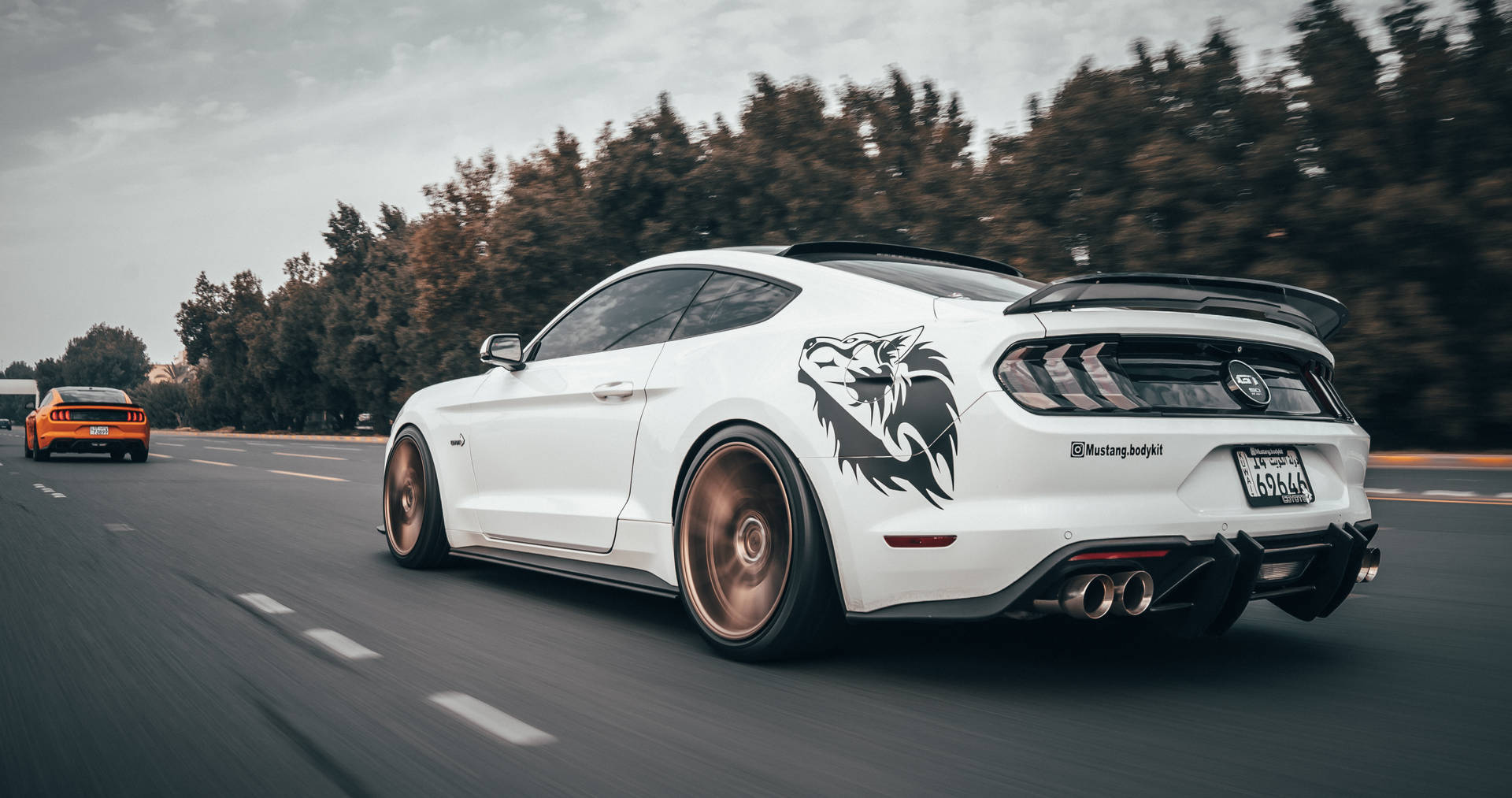 Vivil'esperienza Del Potere E Del Prestigio Di Possedere Una Classica Mustang! Sfondo