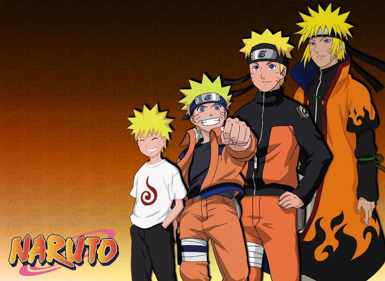 Cool Naruto Character Evolution Wallpaper