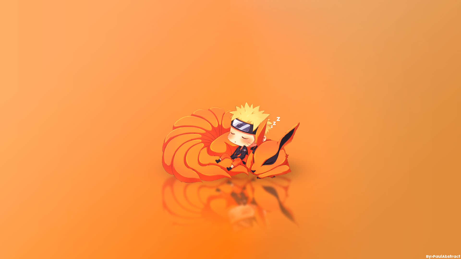 Cool Naruto Desktop With Chibi Kurama Wallpaper