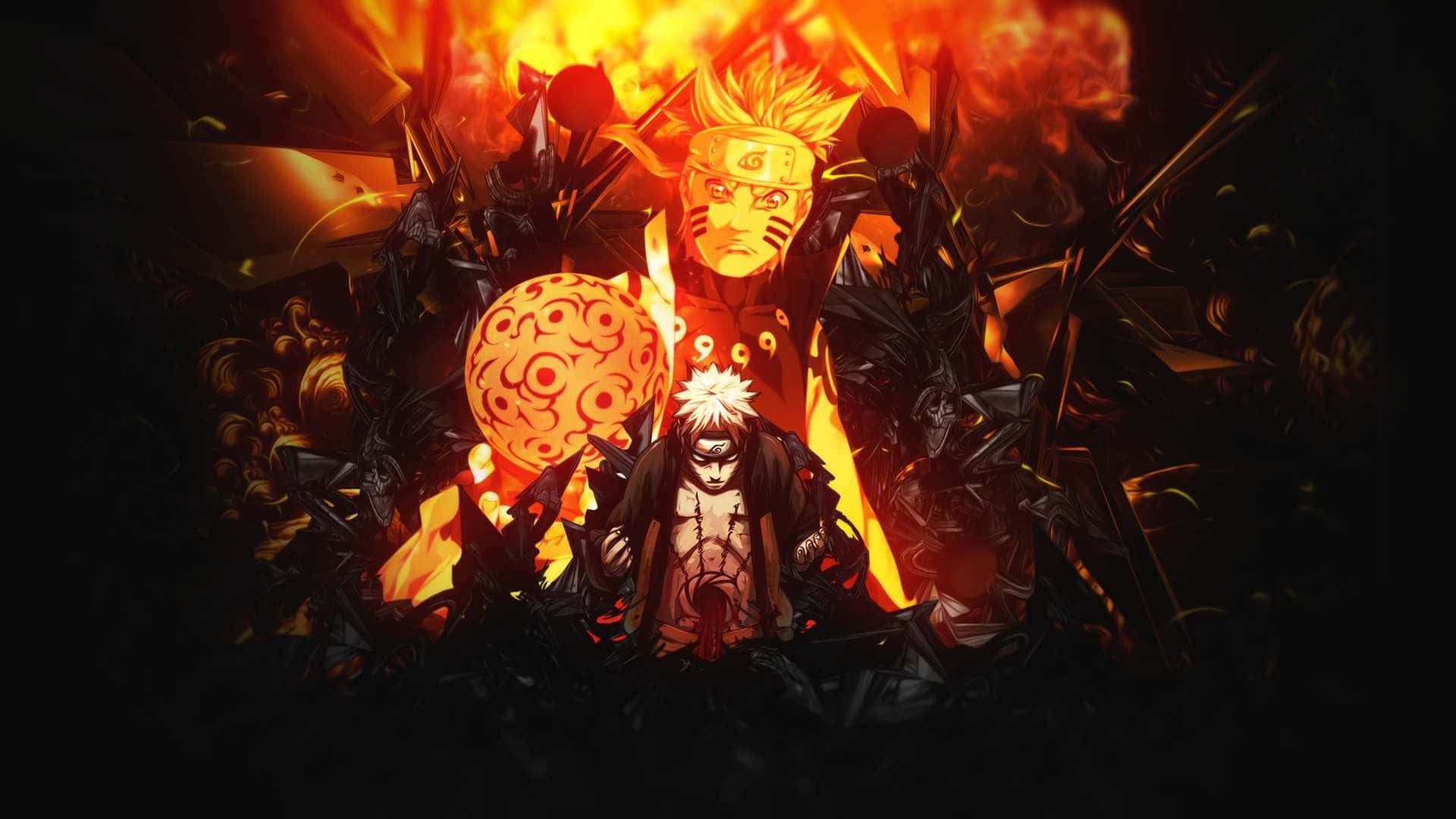 Genialfondo De Pantalla De Naruto Con El Rasengan De La Bestia Con Cola. Fondo de pantalla