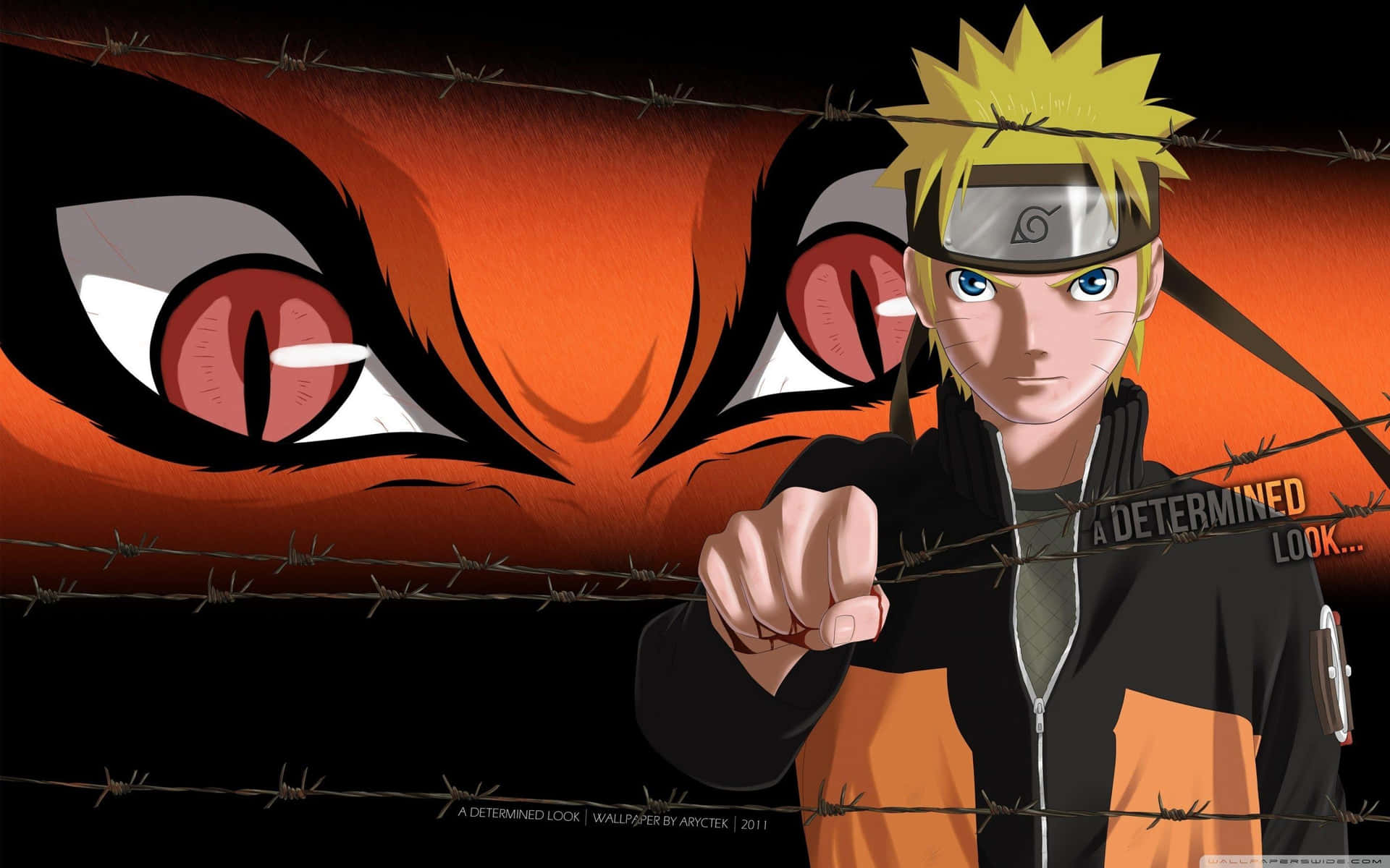 Fantasticosfondo Desktop Di Naruto Con La Gabbia Di Kurama. Sfondo