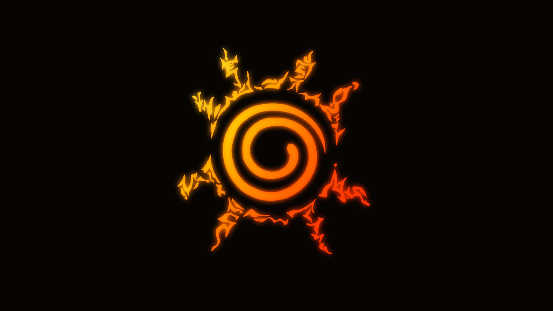 Fondode Pantalla Genial De Naruto Con El Logo De Kurama Para Escritorio. Fondo de pantalla