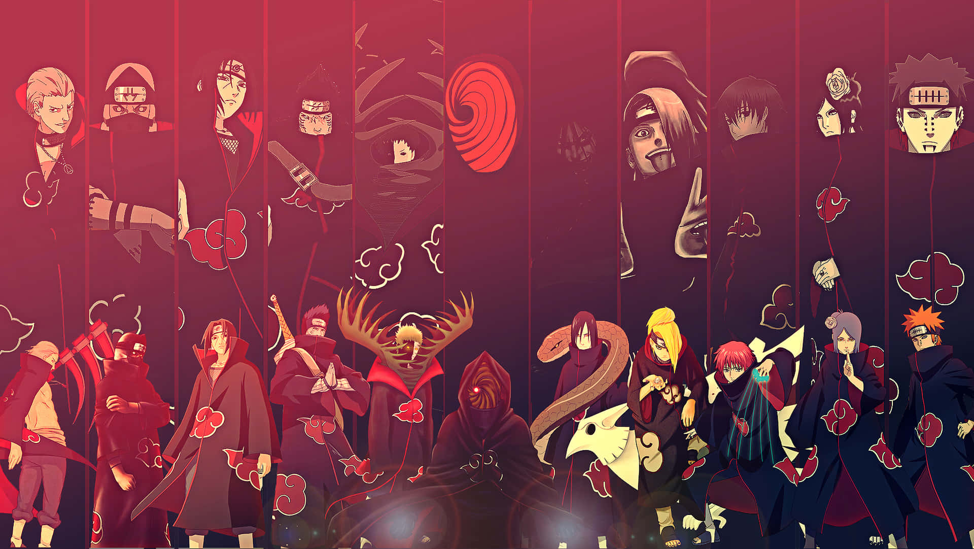 Cool Naruto Desktop Akatsuki Collage Wallpaper