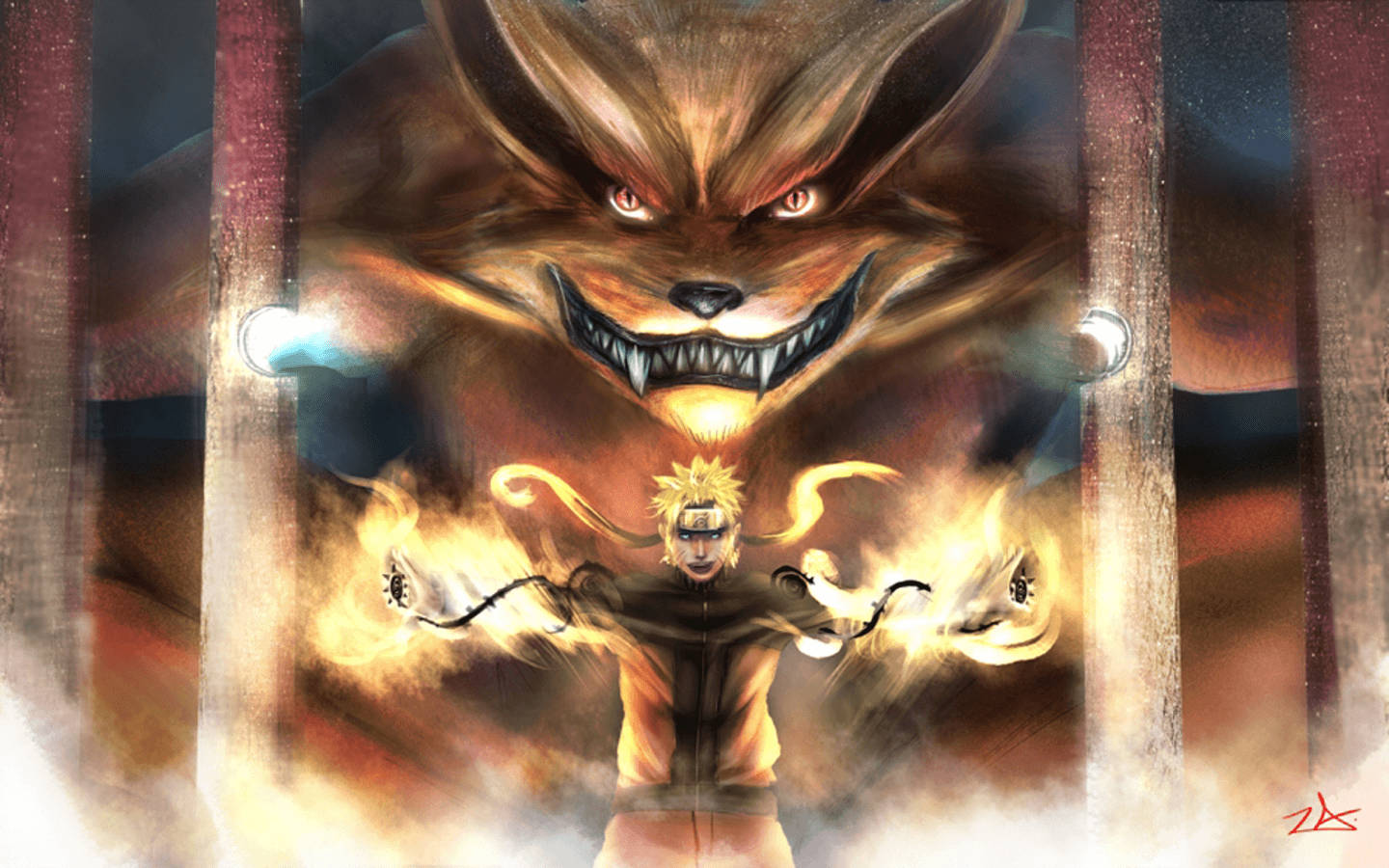 Cool Naruto Fiery Kurama Wallpaper