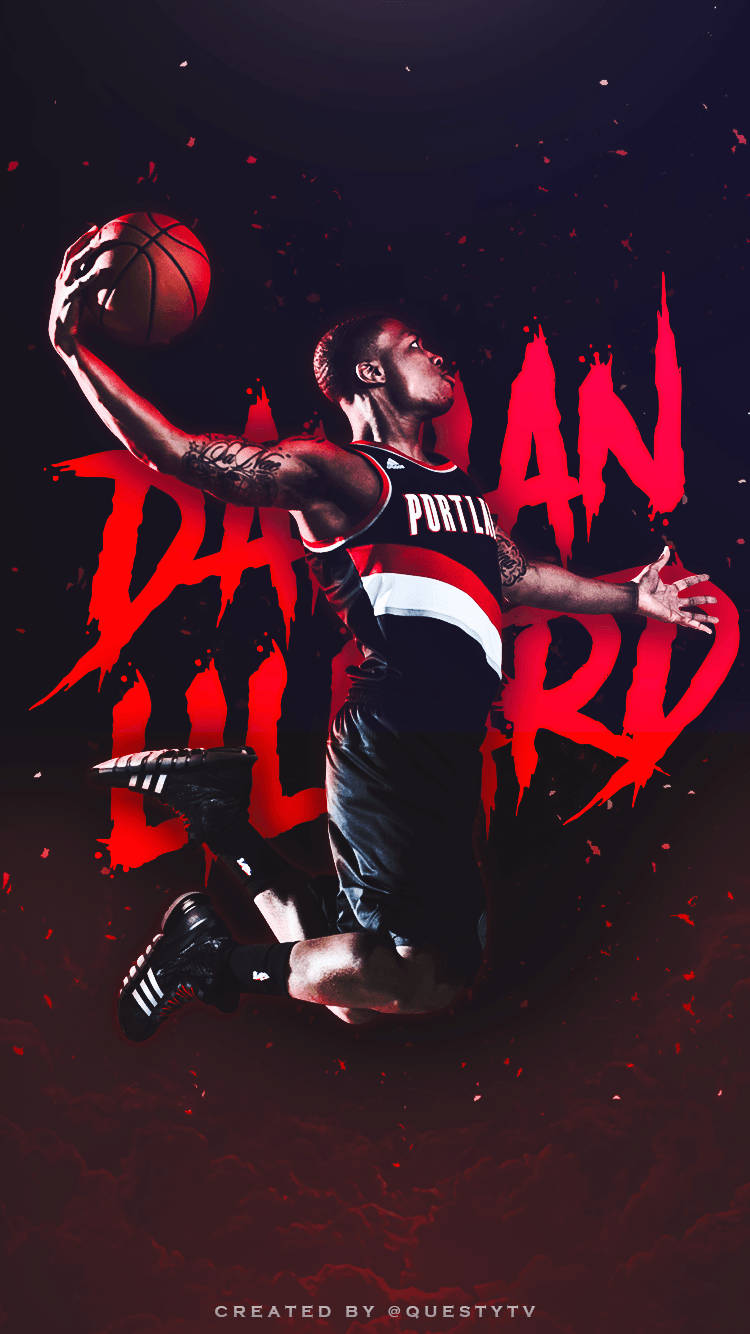 Kølig NBA Damian Lillard Plakat Vægge. Wallpaper