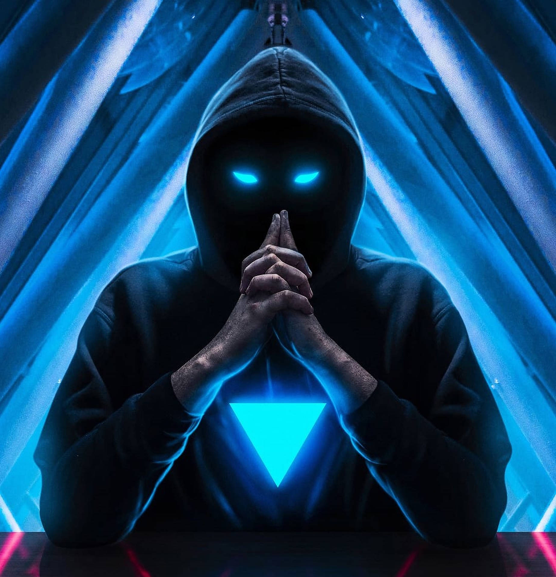 Cool Neon Blue Profile Picture Background