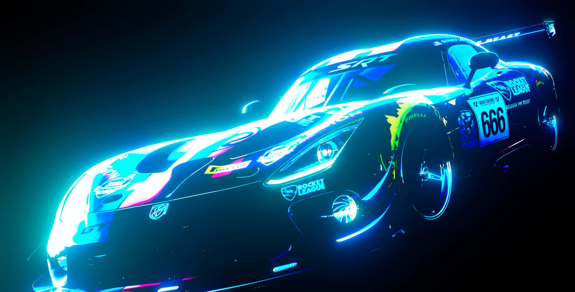 Rev Up the Speed and Style with Cool Neon Cars Wallpaper