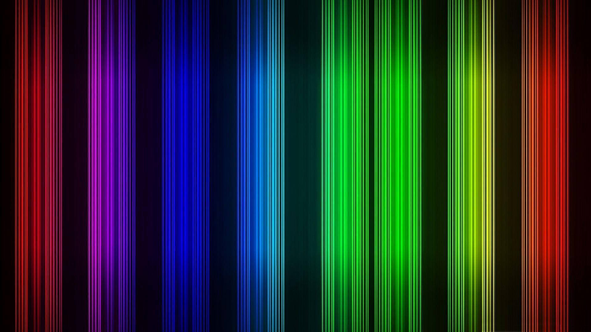 Cool Neon Rainbow Vertical Lines