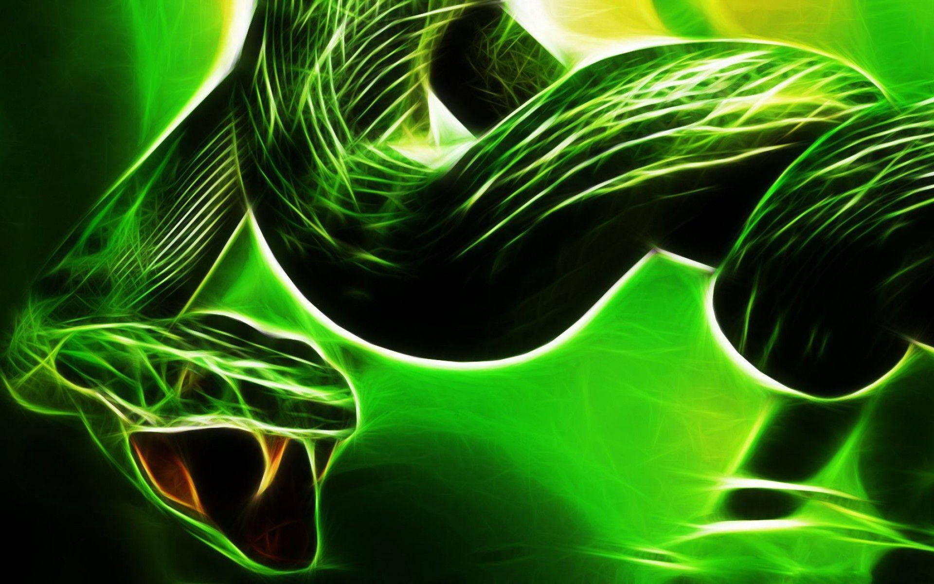 Download Cool Neon Snake From Game Wallpaper 