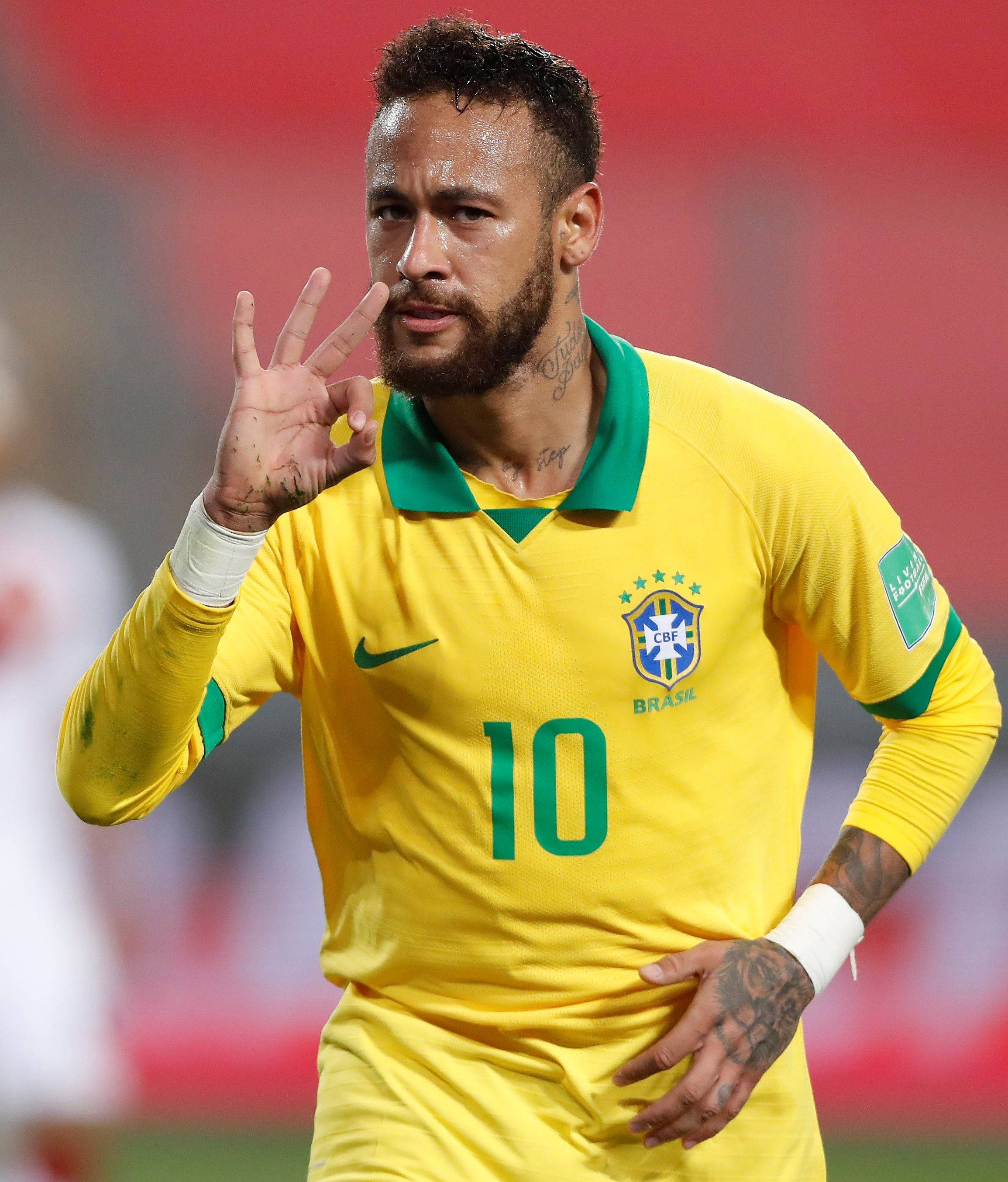 Cool Neymar Jr Number 3 Sign Wallpaper