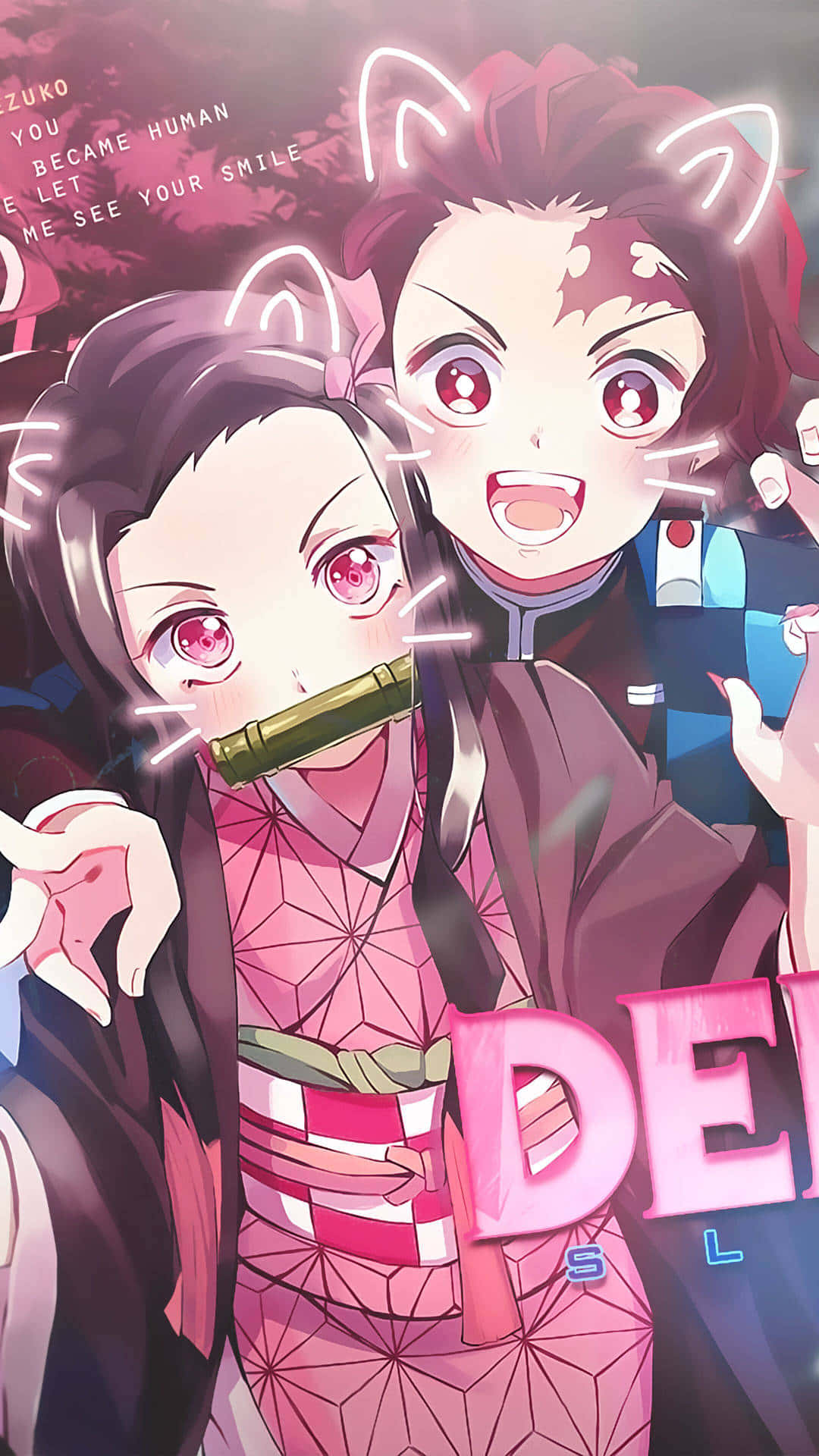 Cool Nezuko shows you the power of determination Wallpaper