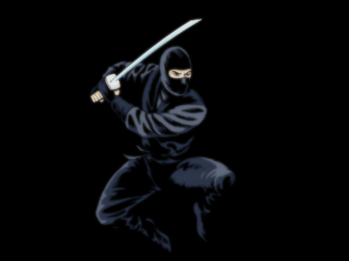 Cool Ninja Leaping Into Action Wallpaper