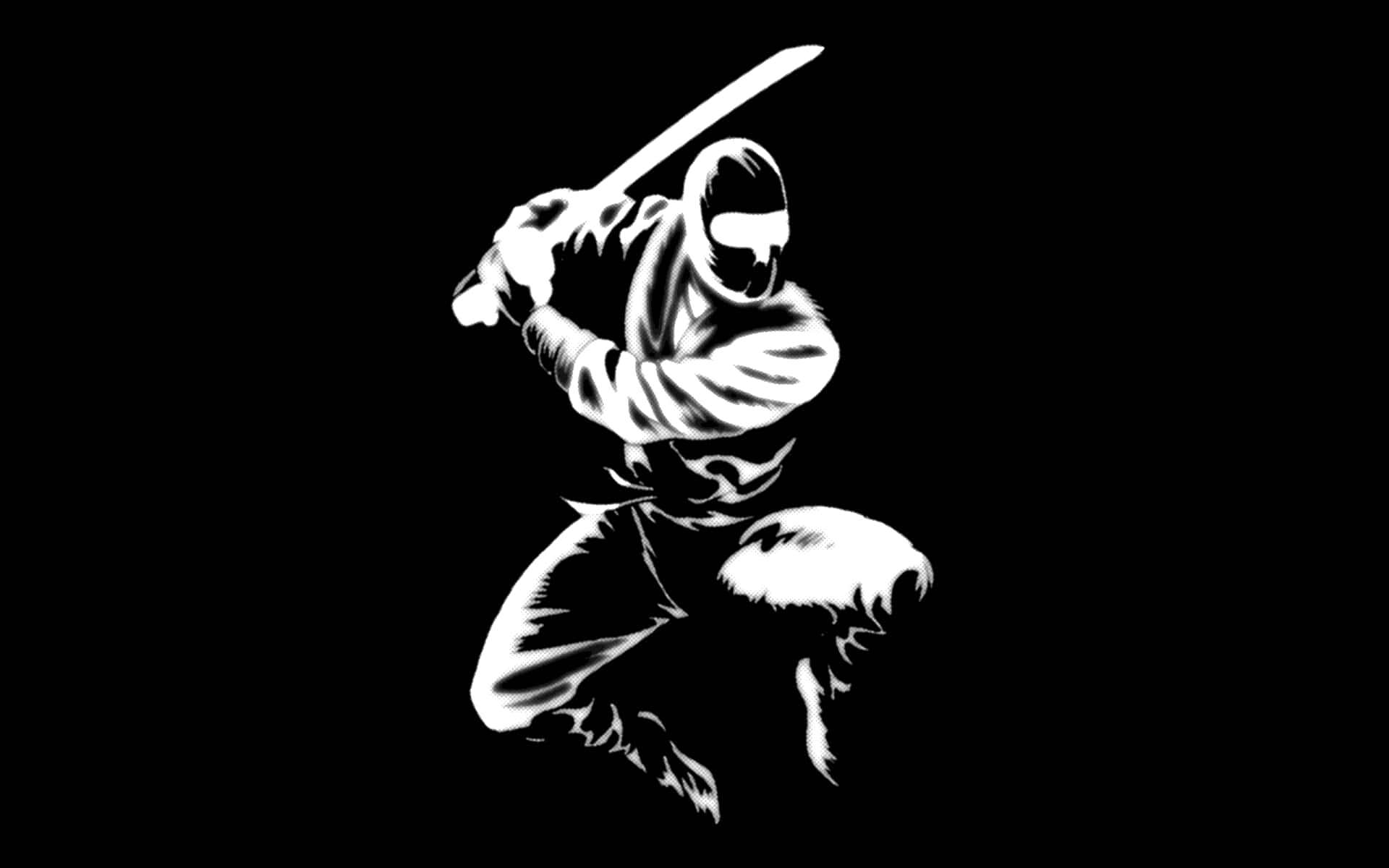 En dygtig ninja dygtig i kampsport. Wallpaper