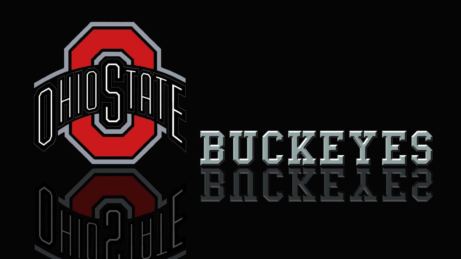 Logotipodos Ohio State Buckeyes Em Um Fundo Preto. Papel de Parede