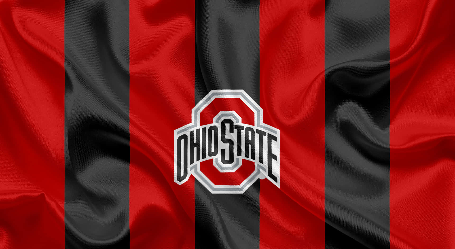 Ohiostate University-logotyp På En Röd Och Svart Bakgrund. Wallpaper