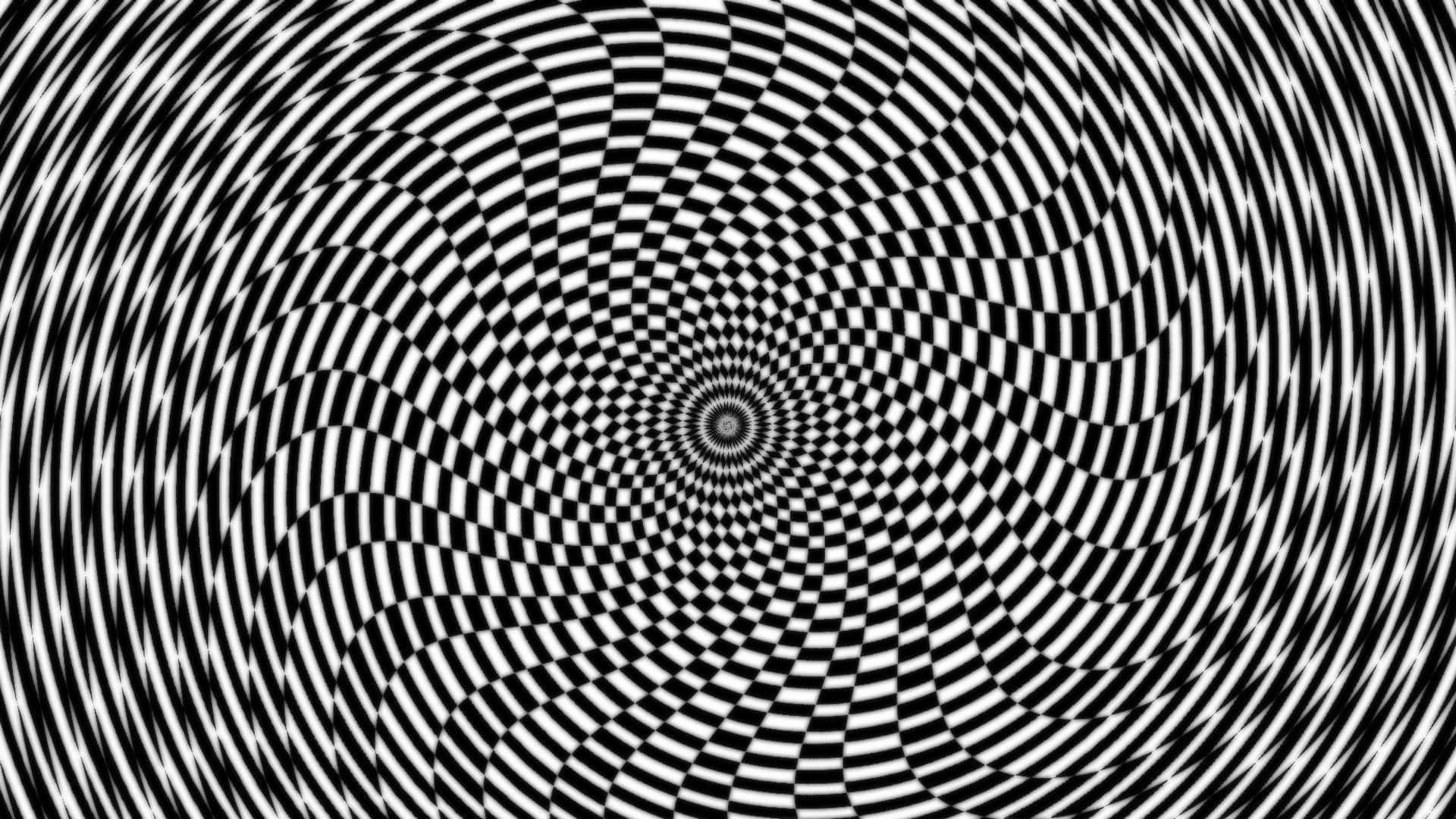 En sort og hvid spiralmønster Wallpaper