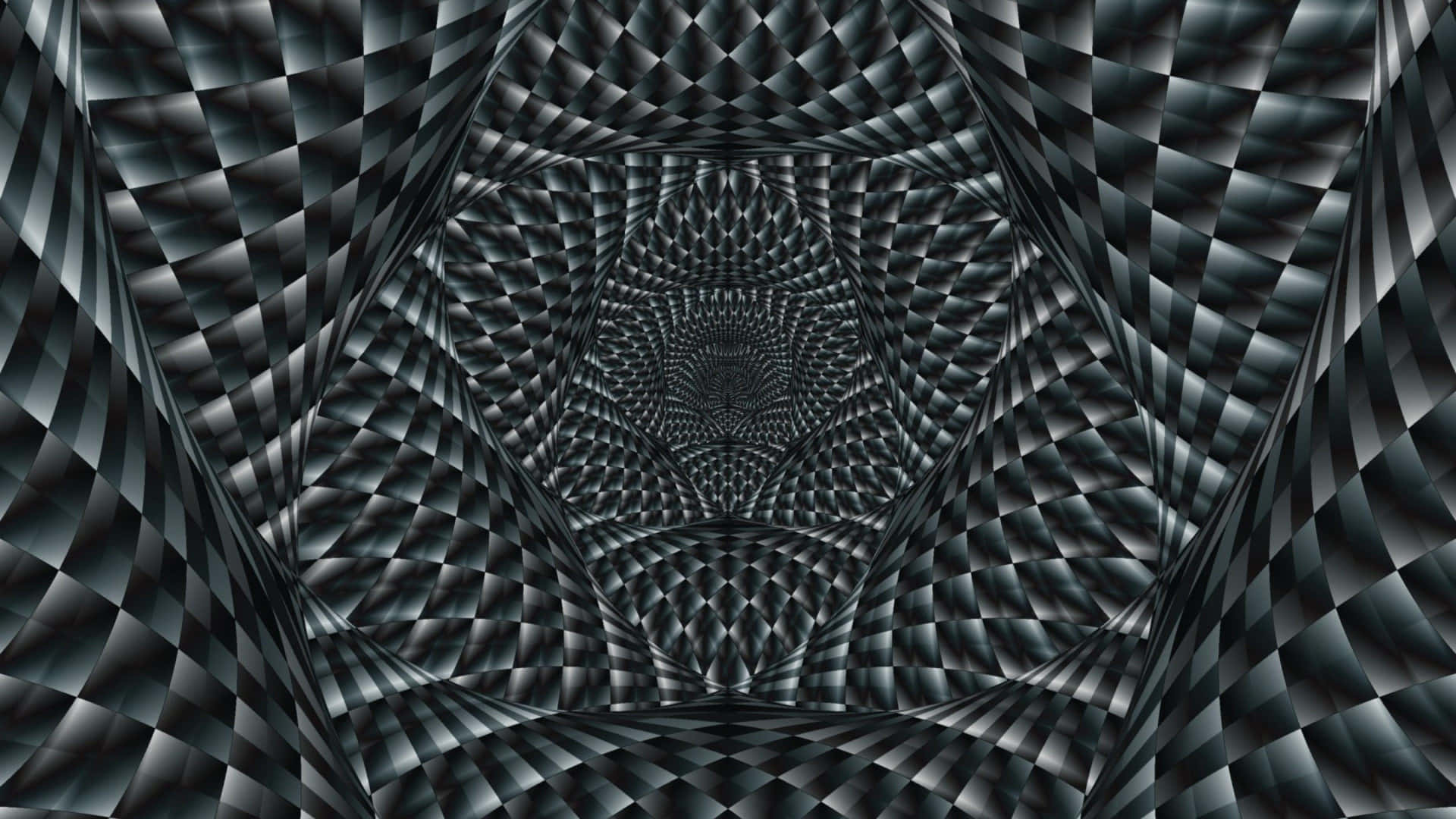 Et sort og hvidt abstrakt mønster med en gitterstruktur. Wallpaper