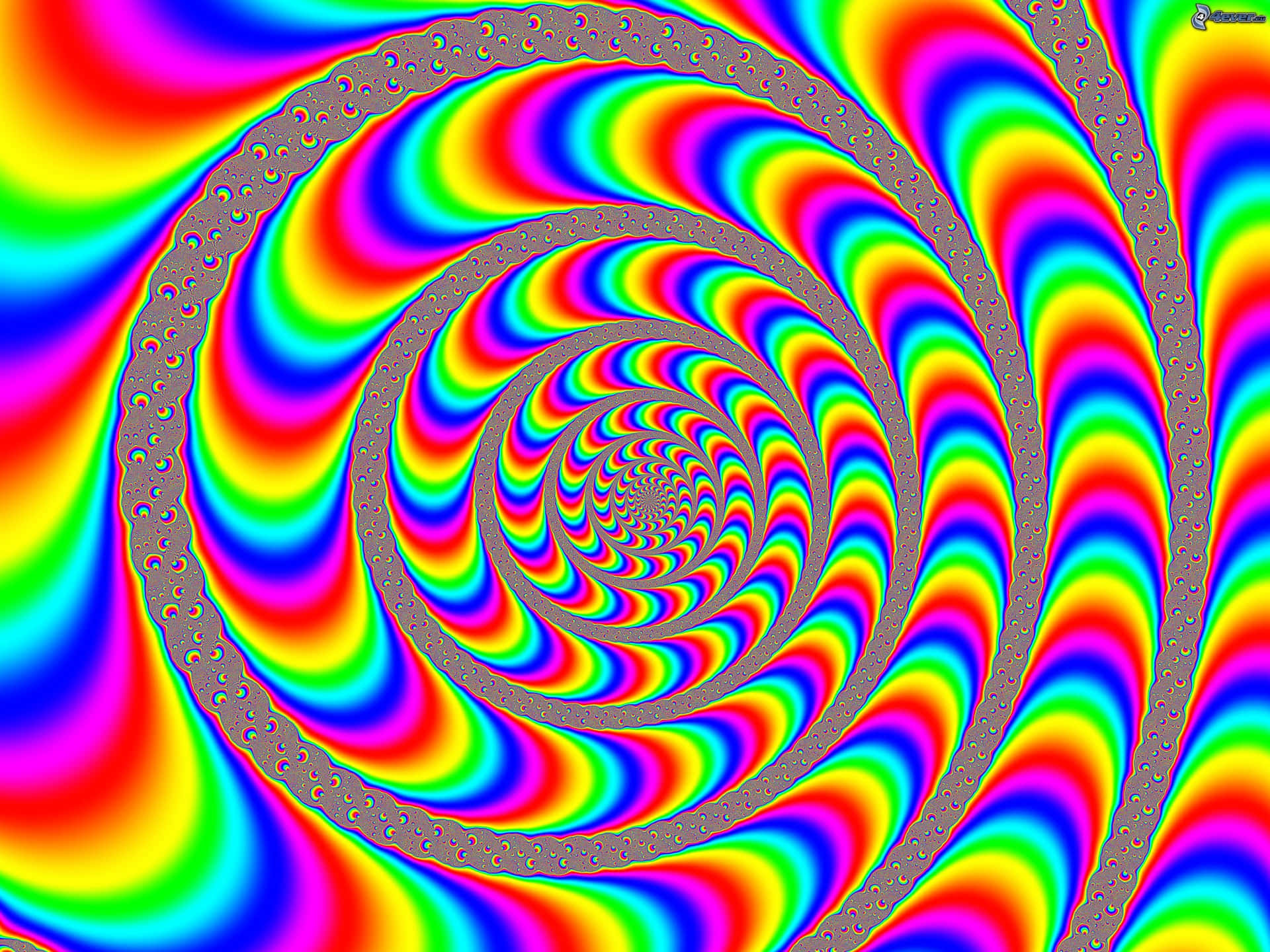 Brilhantese Coloridas Ilusões Ópticas Legais. Papel de Parede