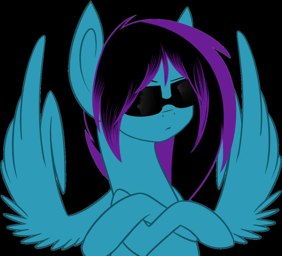 Cool_ Pegasus_ Character_ Gesture PNG