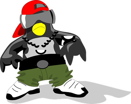 Cool Penguin Cartoon Character PNG