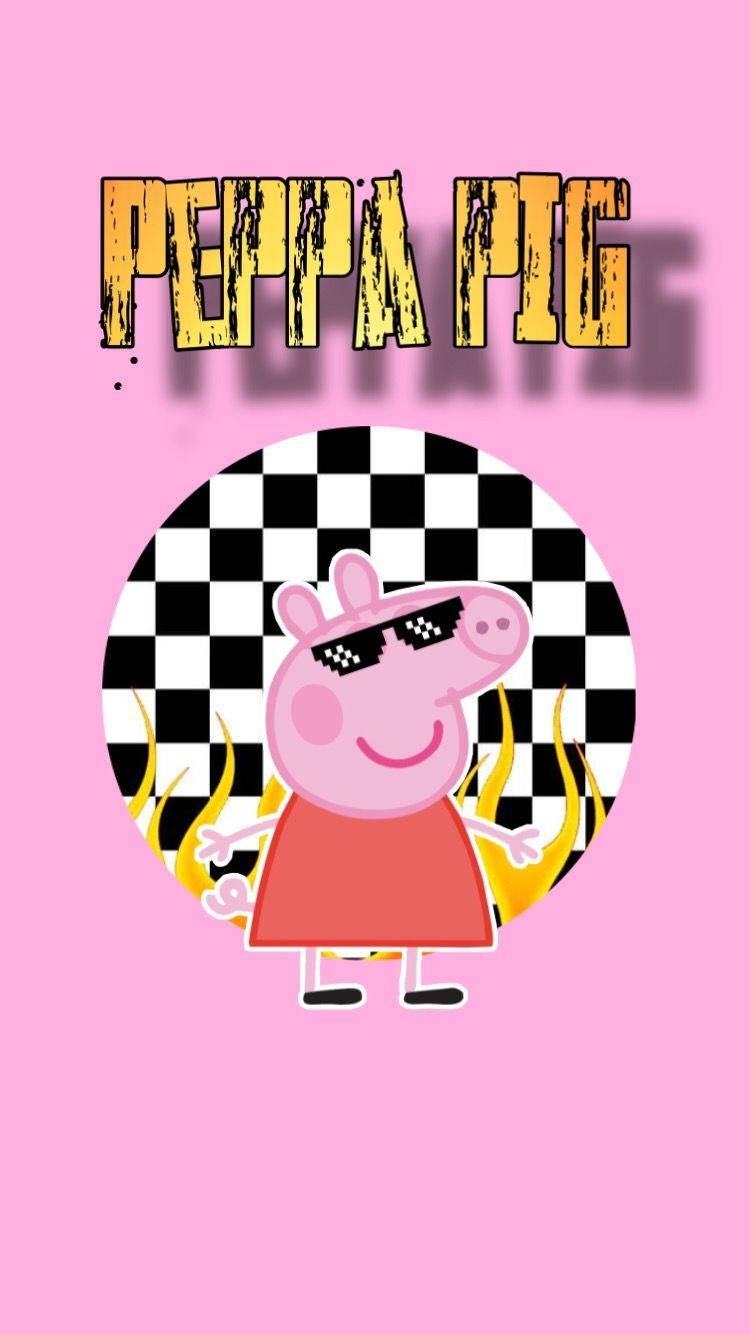 Sjov Peppa Pig Meme Tapet Wallpaper