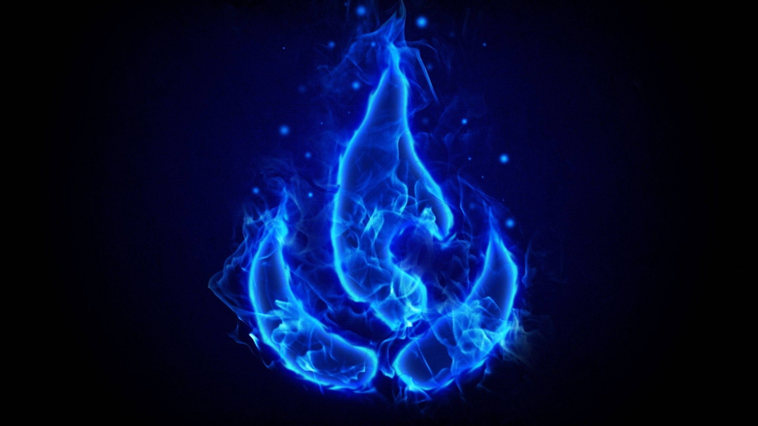 Cool Pfp Blue Avatar Fire Symbol Background