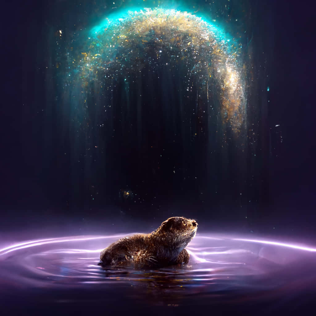 Cool Pfp For Discord Of Otter On Water Wallpaper
