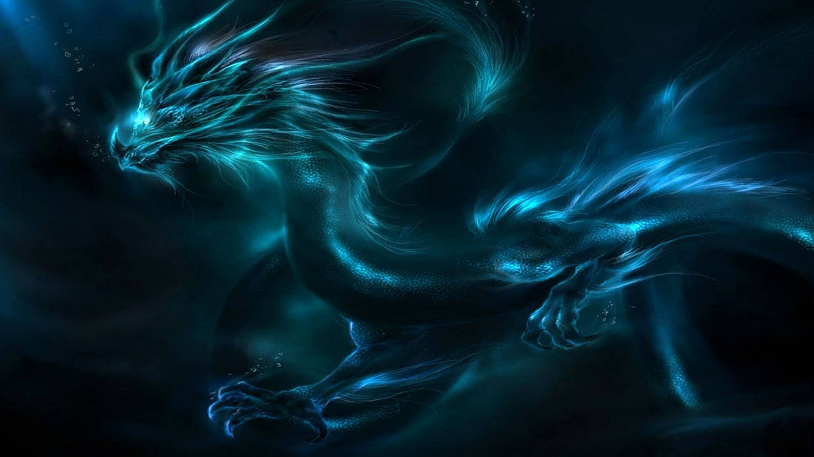 Cool Picture Blue Dragon Background