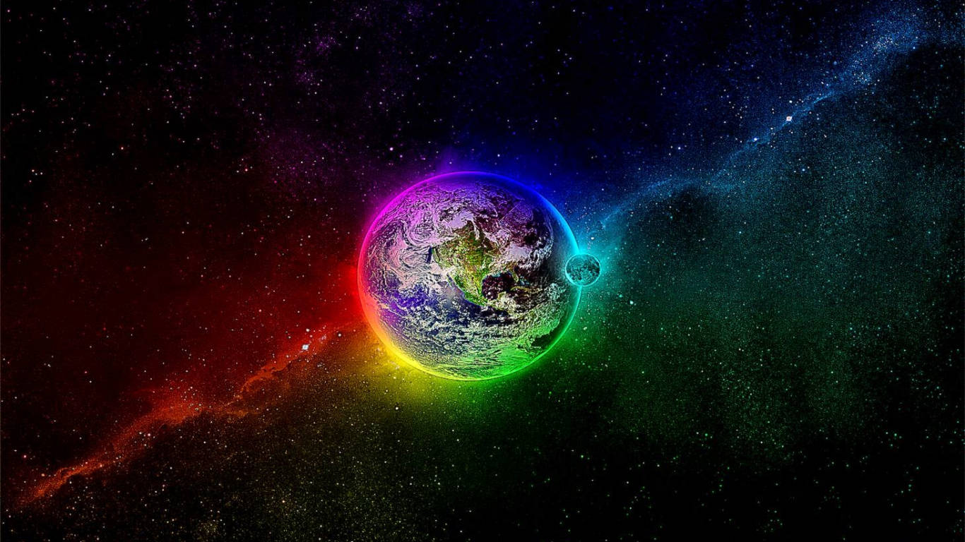 Cool Picture Colorful Planet Earth Background