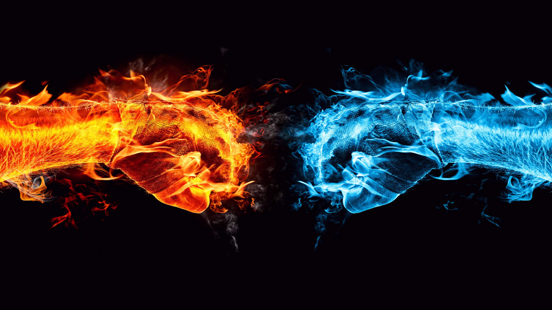Cool Picture Flaming Fists Background