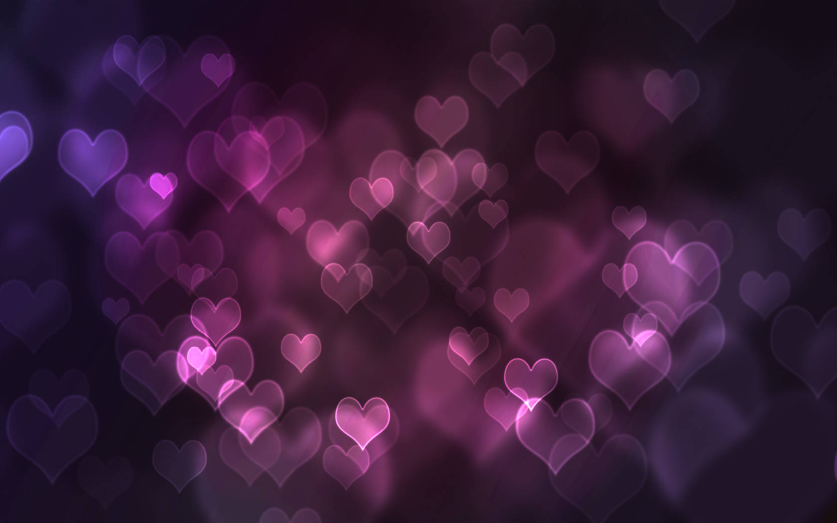 Cool Pictures Glowing Pink Hearts Background