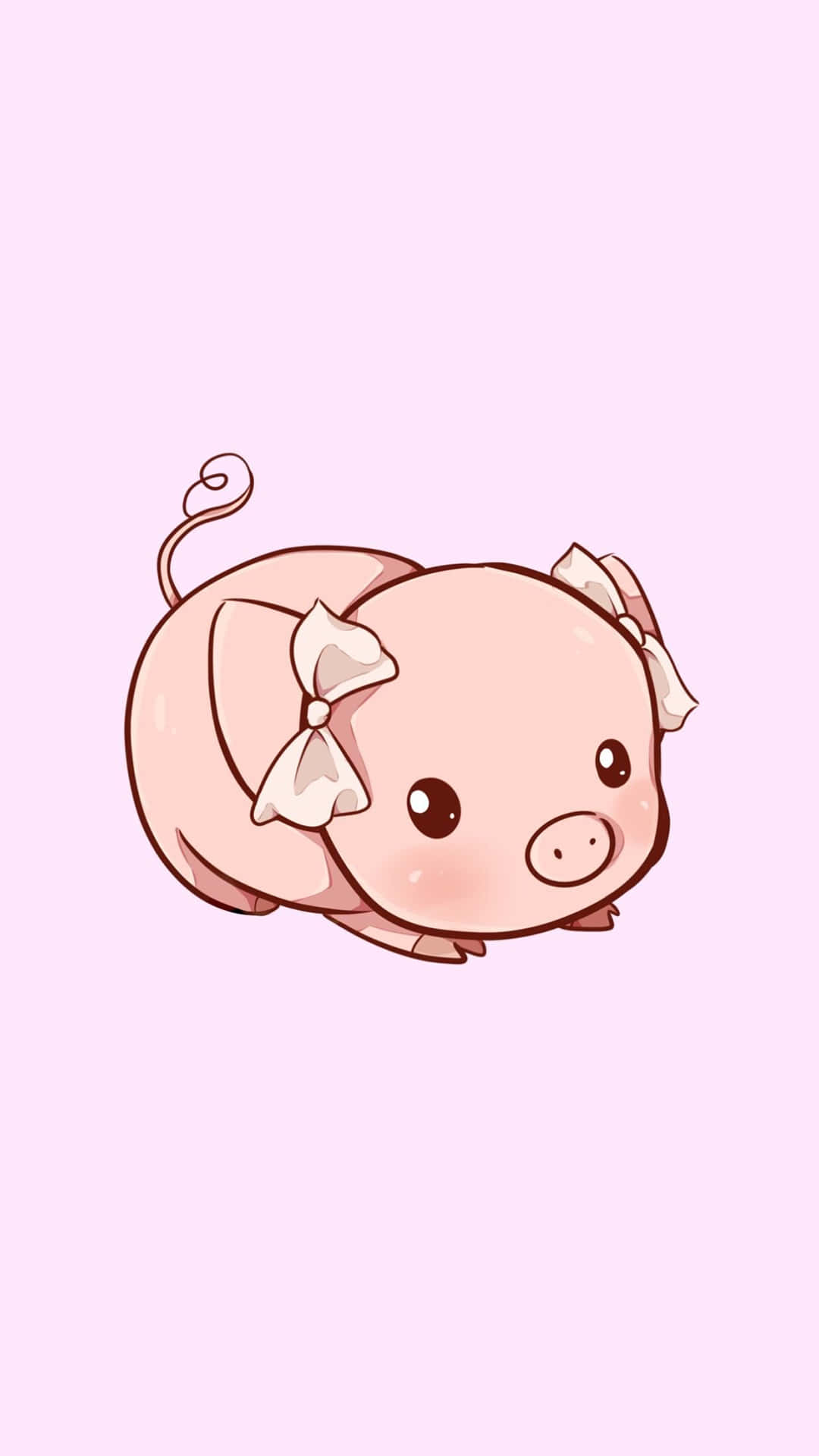 Cool Piggy With Ribbon Wallpaper