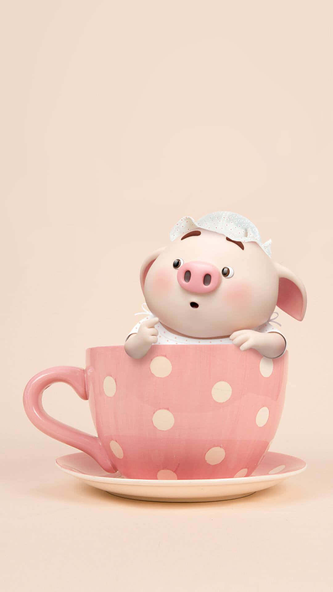 Cool Piggy In Cup Wallpaper
